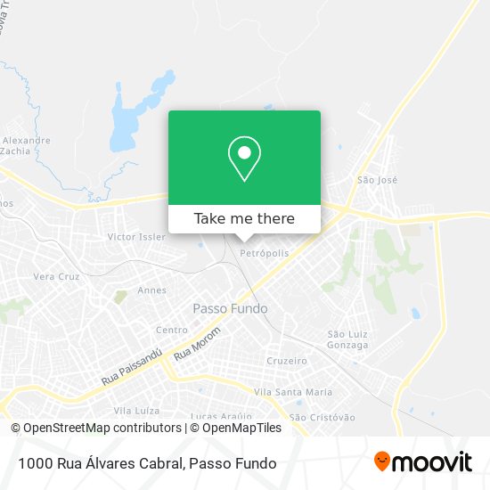 Mapa 1000 Rua Álvares Cabral