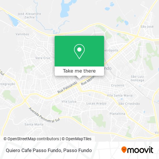 Mapa Quiero Cafe Passo Fundo