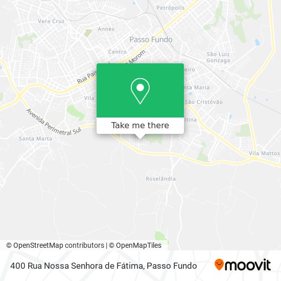 Mapa 400 Rua Nossa Senhora de Fátima