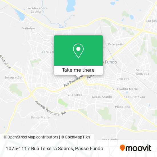 Mapa 1075-1117 Rua Teixeira Soares