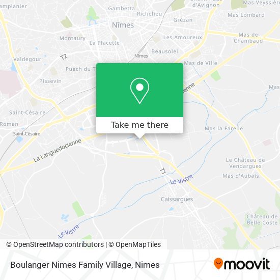 Mapa Boulanger Nimes Family Village