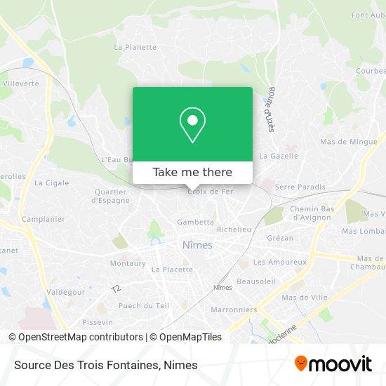Source Des Trois Fontaines map