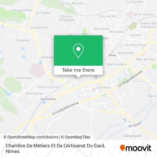 Mapa Chambre De Métiers Et De L'Artisanat Du Gard