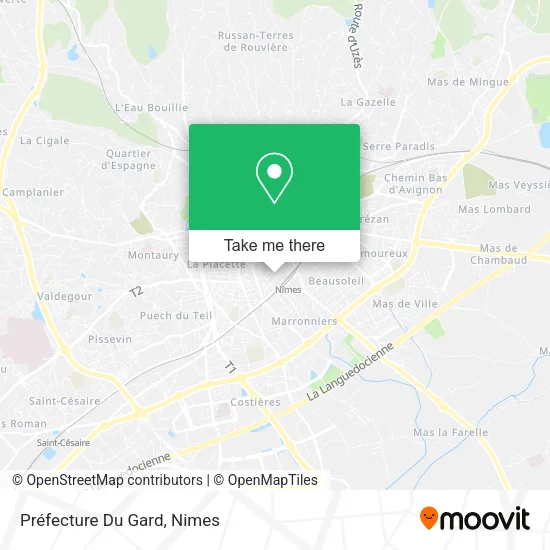 Préfecture Du Gard map