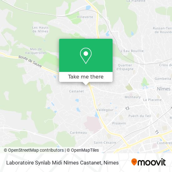 Laboratoire Synlab Midi Nîmes Castanet map