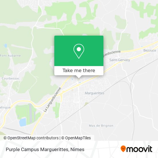 Purple Campus Marguerittes map