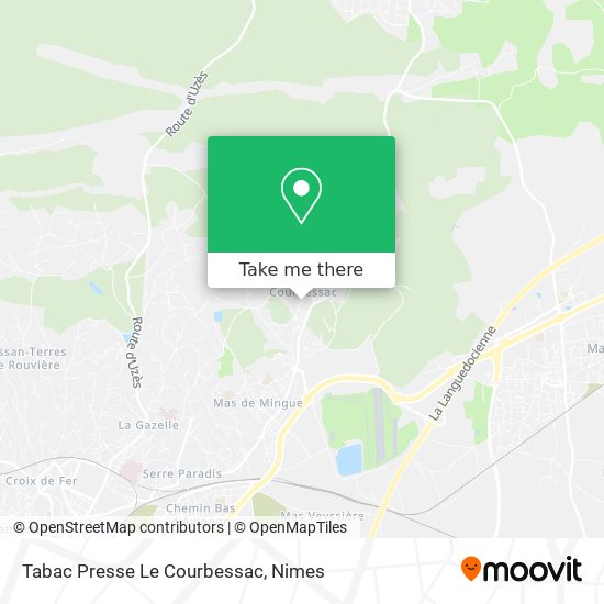 Tabac Presse Le Courbessac map
