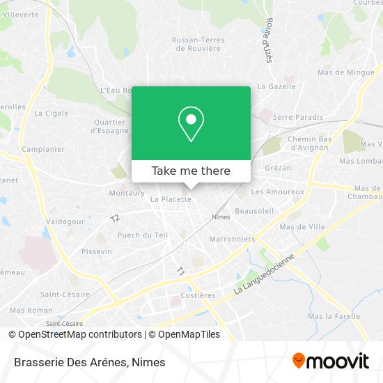 Mapa Brasserie Des Arénes