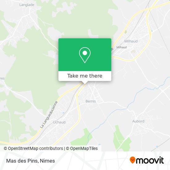 Mas des Pins map