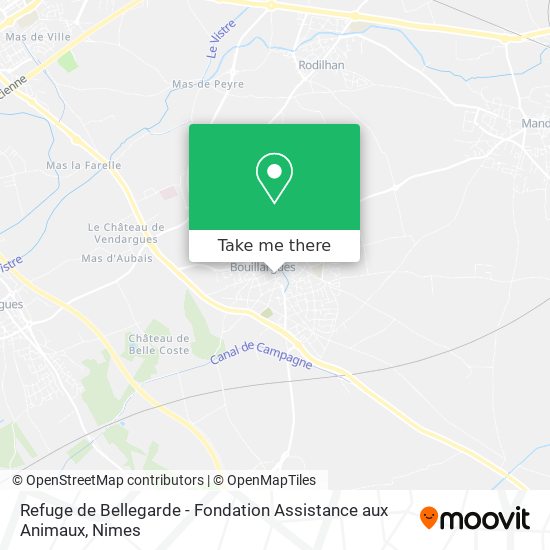 Refuge de Bellegarde - Fondation Assistance aux Animaux map