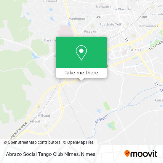 Mapa Abrazo Social Tango Club Nîmes