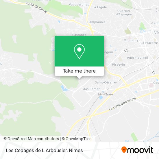 Les Cepages de L Arbousier map