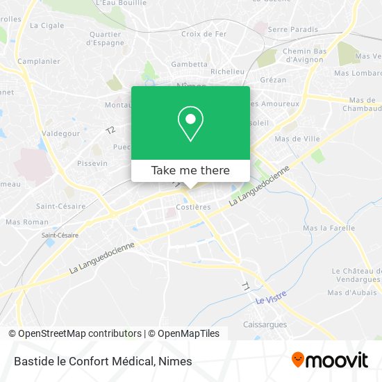 Mapa Bastide le Confort Médical