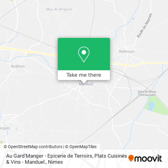 Mapa Au Gard'Manger - Epicerie de Terroirs, Plats Cuisinés & Vins - Manduel.