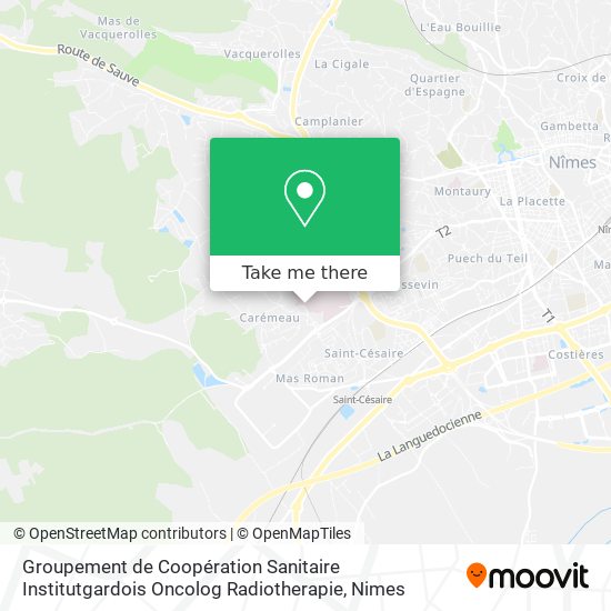 Groupement de Coopération Sanitaire Institutgardois Oncolog Radiotherapie map