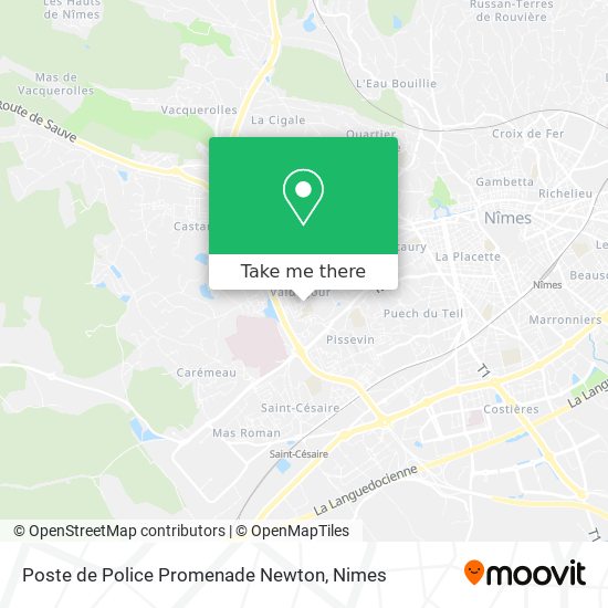 Poste de Police Promenade Newton map