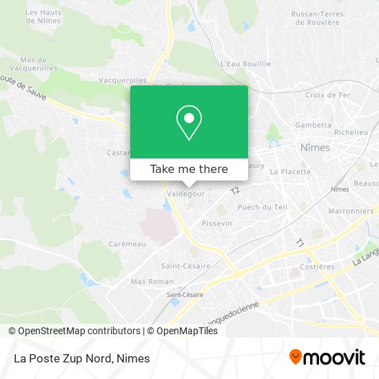 Mapa La Poste Zup Nord