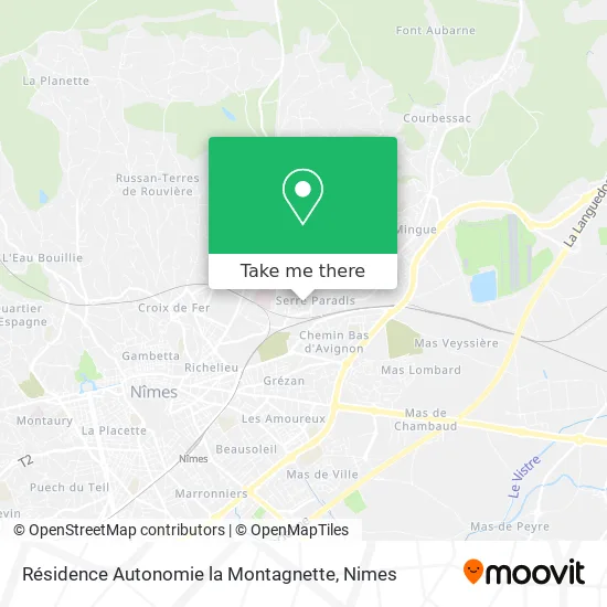 Résidence Autonomie la Montagnette map