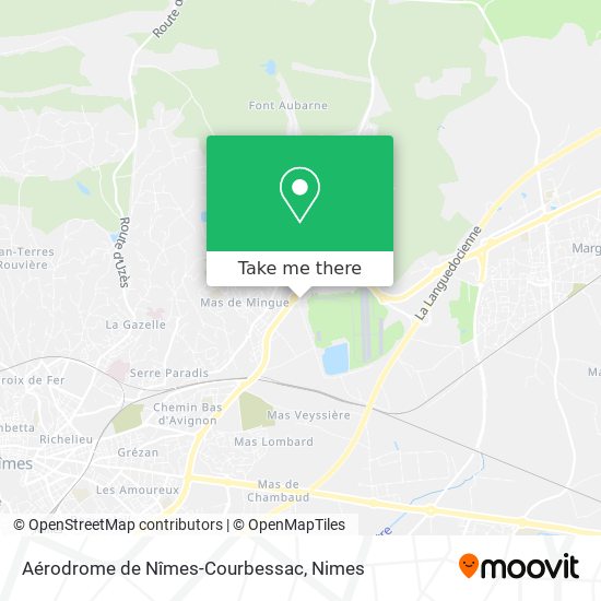 Aérodrome de Nîmes-Courbessac map