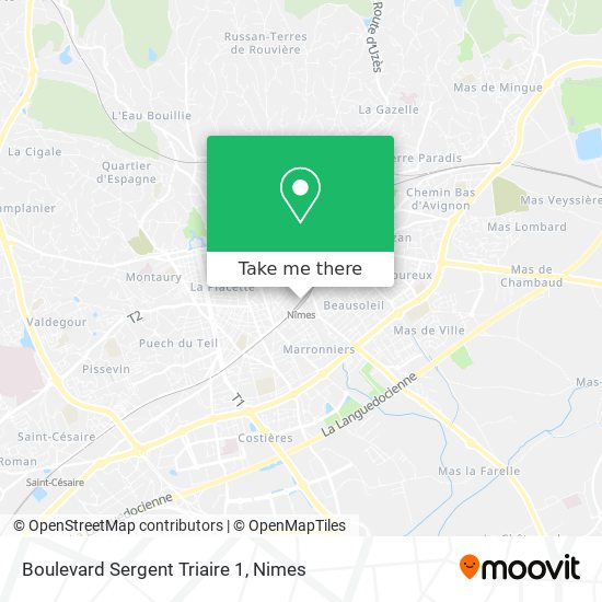 Mapa Boulevard Sergent Triaire 1