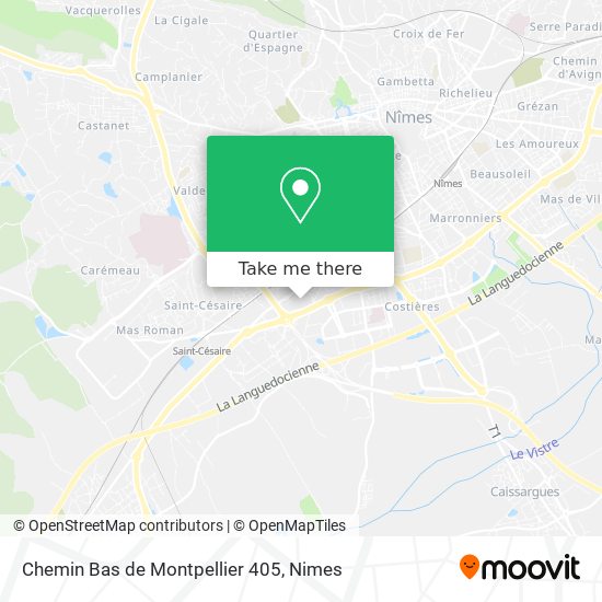 Mapa Chemin Bas de Montpellier 405