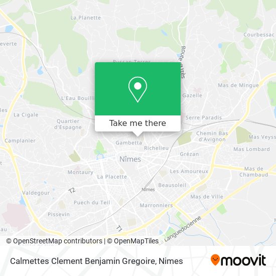 Calmettes Clement Benjamin Gregoire map