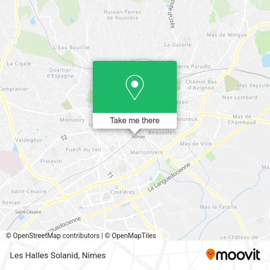Les Halles Solanid map