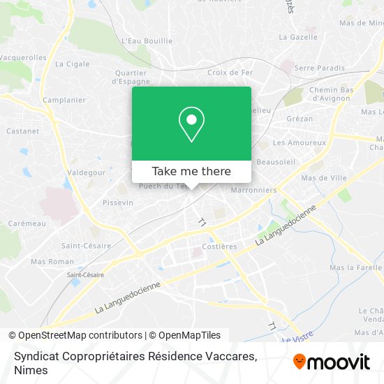 Syndicat Copropriétaires Résidence Vaccares map