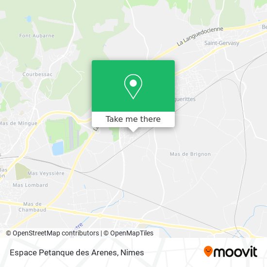 Espace Petanque des Arenes map