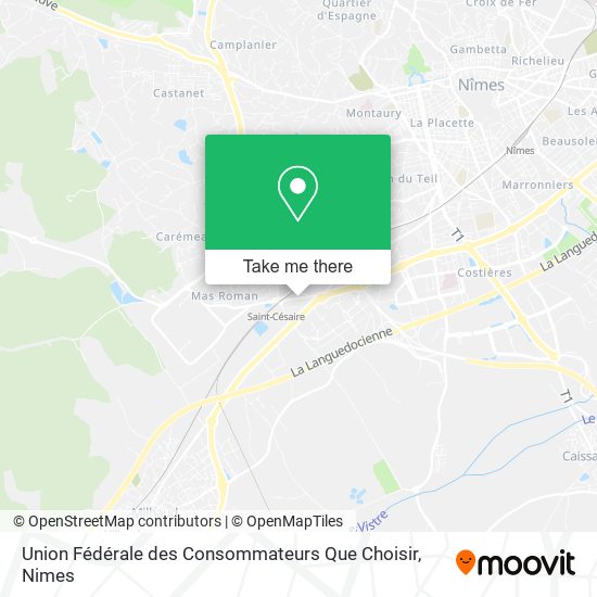 Union Fédérale des Consommateurs Que Choisir map