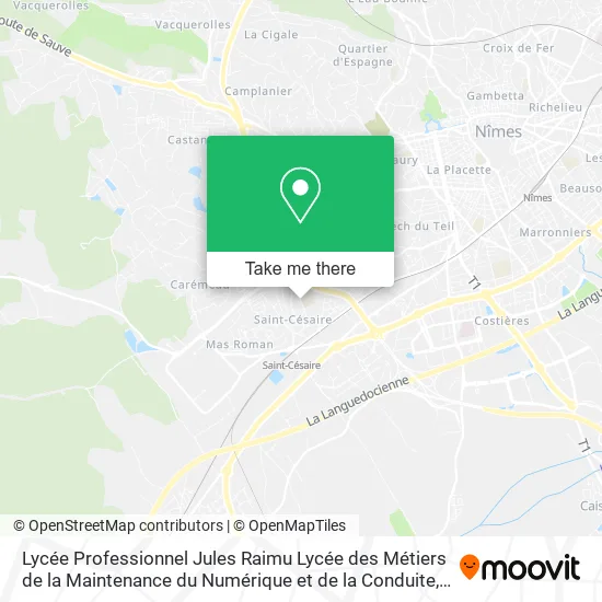 Lycée Professionnel Jules Raimu Lycée des Métiers de la Maintenance du Numérique et de la Conduite map