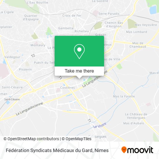 Mapa Fédération Syndicats Médicaux du Gard