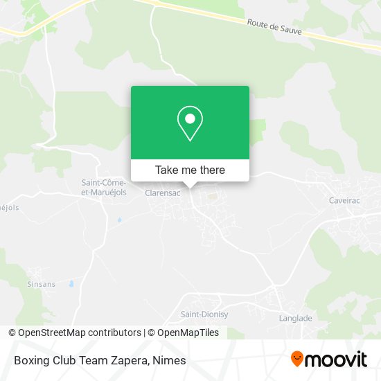 Mapa Boxing Club Team Zapera