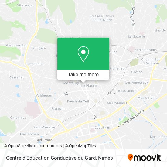 Mapa Centre d'Education Conductive du Gard
