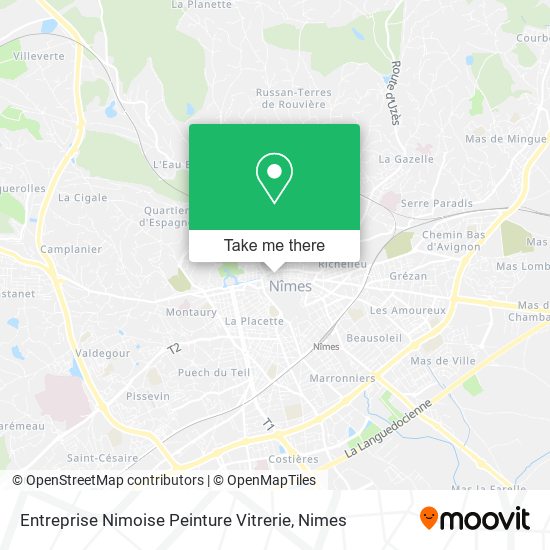 Entreprise Nimoise Peinture Vitrerie map