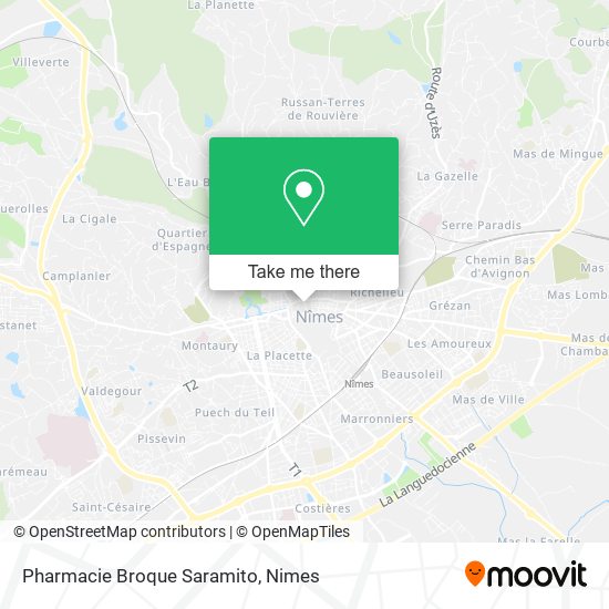 Mapa Pharmacie Broque Saramito