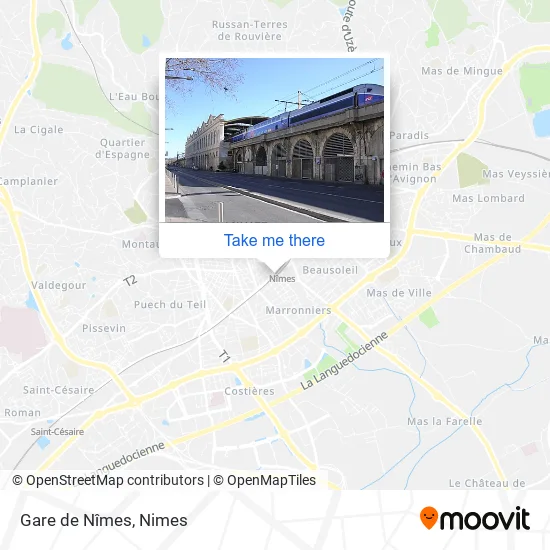 Gare de Nîmes map