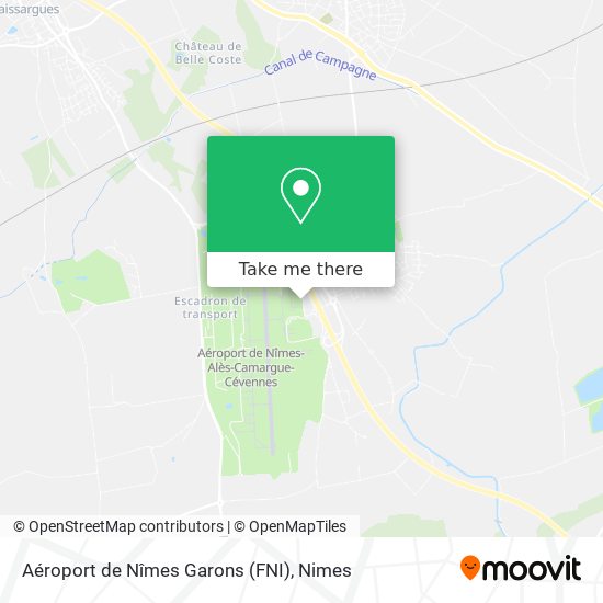 Aéroport de Nîmes Garons (FNI) map