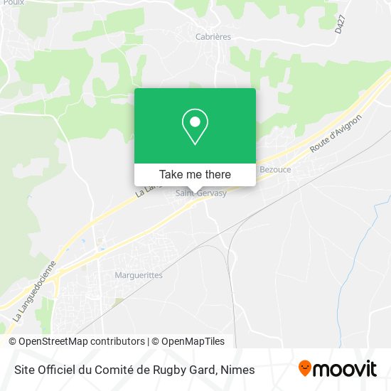 Site Officiel du Comité de Rugby Gard map