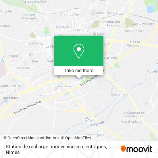 Station de recharge pour véhicules électriques map