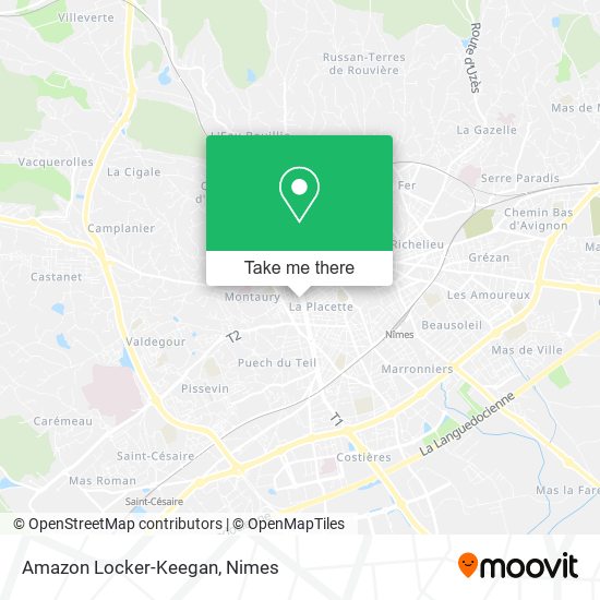 Mapa Amazon Locker-Keegan