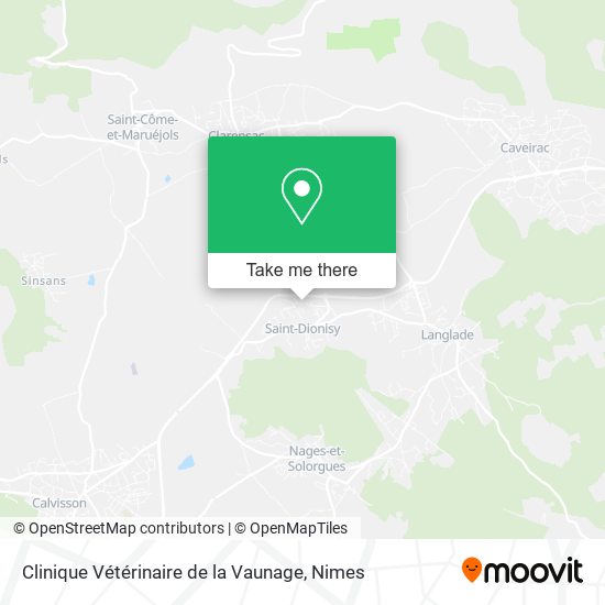 Clinique Vétérinaire de la Vaunage map