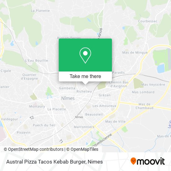 Mapa Austral Pizza Tacos Kebab Burger