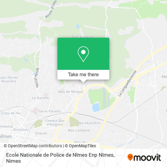 Mapa Ecole Nationale de Police de Nîmes Enp Nîmes