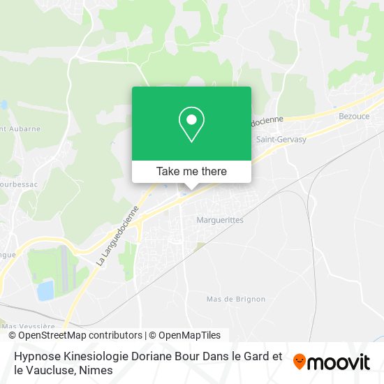 Hypnose Kinesiologie Doriane Bour Dans le Gard et le Vaucluse map