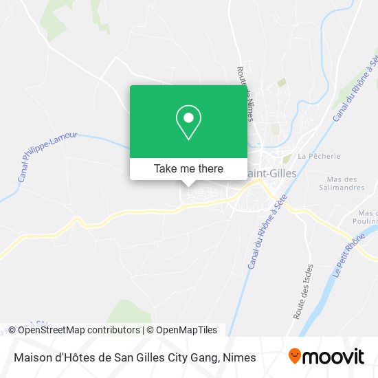 Maison d'Hôtes de San Gilles City Gang map