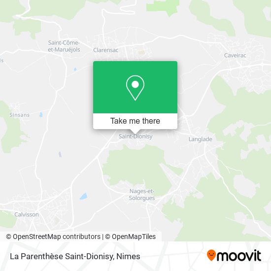 La Parenthèse Saint-Dionisy map