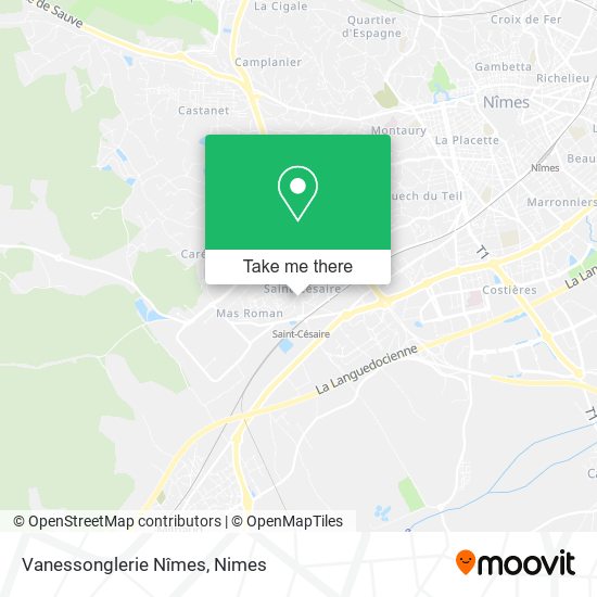Vanessonglerie Nîmes map