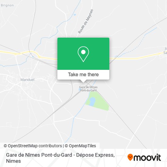 Gare de Nîmes Pont-du-Gard - Dépose Express map