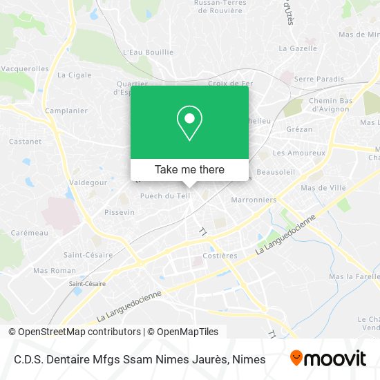 C.D.S. Dentaire Mfgs Ssam Nimes Jaurès map